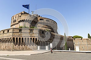 Architectural Landscapes of The Castel Sant’ Angelo in Rome, Lazio Province, Italy.
