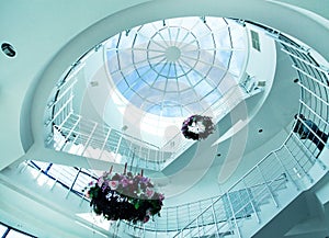 Architectural limpid round ceiling