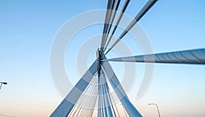 Architectural Lines of a Modern CableStayed Bridge