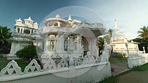 Architectural marvel, beautiful Marble stone carvings. Action. Amazing stone white building.