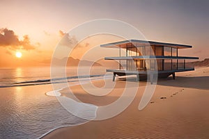 Architectural Marvel: Modern Home with Panoramic Ocean Views with Generative AI