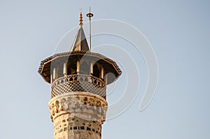 Architectural Minaret Detail From Sarimiye Mosque, Antakya, Hatay, Turkey (2013) photo
