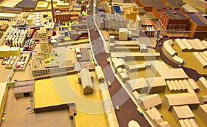 Architectural model of industrial district