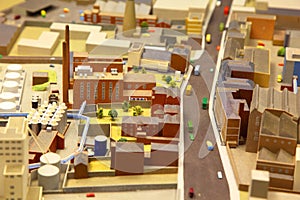 Architectural model of industrial district