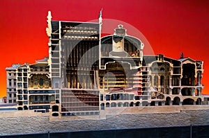 Architectural model of The Opera or Palace Garnier. Paris, France