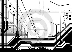 Architectural modern design vector