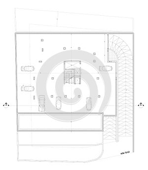 Architectural parking Plan