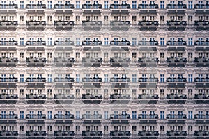 Architectural pattern of an old luxury Berlin apartment building