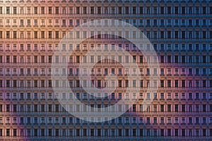 Reflected evening sun on an old berlin house