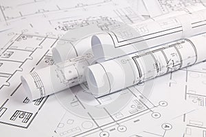 Architectural plan. Engineering house drawings and blueprints