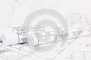 Architectural plan. Engineering house drawings and blueprints.