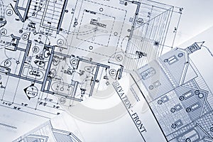 Architectural plans photo