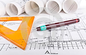 Architectural project blueprint