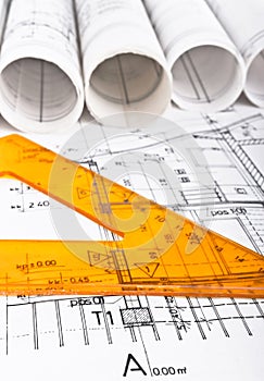 Architectural project blueprint