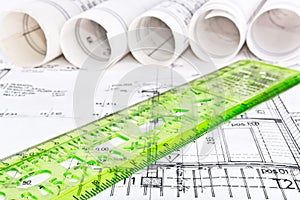 Architectural project blueprint