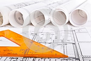 Architectural project blueprint