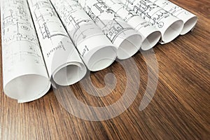 Architectural project, blueprints, blueprin