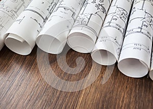 Architectural project, blueprints, blueprin