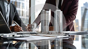 The architectural project model. AI generated