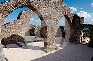 Architectural riuns at Graveyard near Lastours