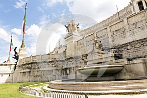 Architectural Sceneries of The Victor Emmanuel II National Monument in Italy.