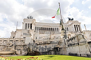 Architectural Sceneries of The Victor Emmanuel II National Monument in Italy.