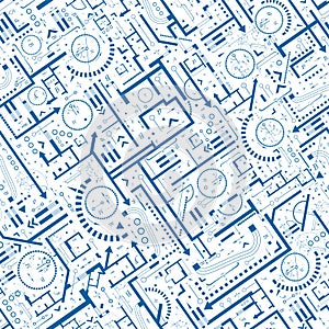 Architectural seamless pattern