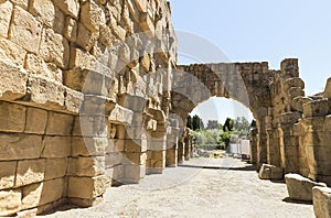 Architectural Sights of The Archaeological Park of Tindari Roman Basilica, in Tindari, Messina Province,Sicily, Italy. Part I.