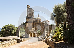 Architectural Sights of The Archaeological Park of Tindari Roman Basilica, in Tindari, Messina Province,Sicily, Italy. Part I.