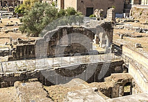 Architectural Sights of The Archaeological Zone in Rome, Lazio Province, Italy.