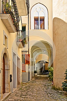 The architecture of the old town of Itri in the Lazio region, Italy. photo