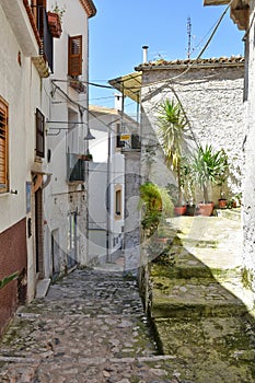 The architecture of the old town of Itri in the Lazio region photo