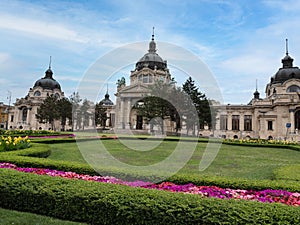Architectural Thermal Marvel in Budapest, Facade of The SzÃ©chenyi Baths - Hungary