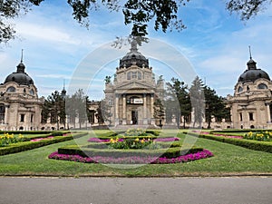 Architectural Thermal Marvel in Budapest, Facade of The SzÃ©chenyi Baths - Hungary
