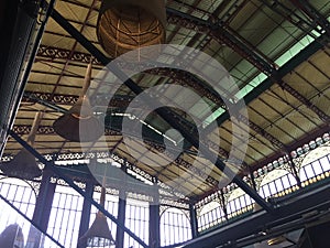 Architectural view of the ceiling of of the Florence central market