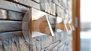 Architecturalinspired coat hooks with clean geometric lines