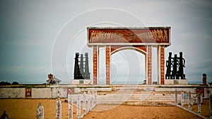 Architecture arch Door of No Return, Ouidah, Benin