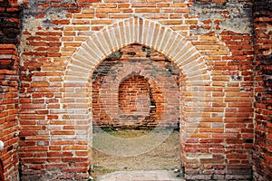 Architecture arches Ayutthaya period. The old town of Thailand