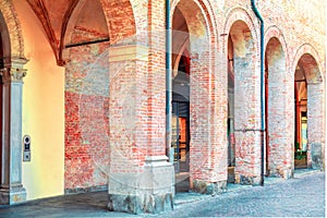 Architecture with arches of the old town