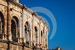 Architecture of the Arena of Nîmes, France