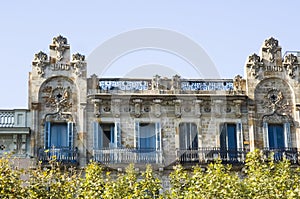 Architecture in Barcelona, modernism, jugendstil, art nouveau, Spain photo