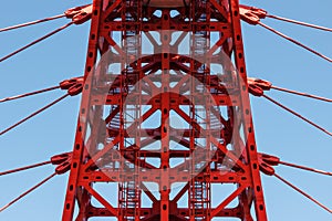 Architecture,bearing suspension bridge,steel rope