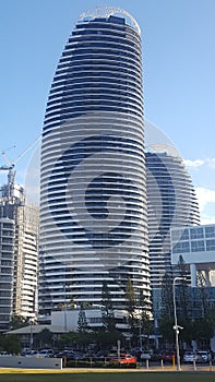 Architecture - Beautiful modern sky scraper in Broadbeach Qld Australia
