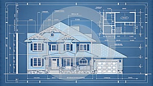Architecture blueprint house plan