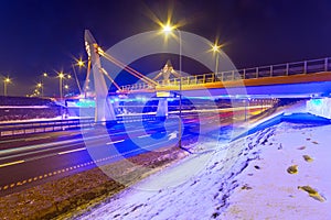 Architecture of bridge over bypass in Gdansk