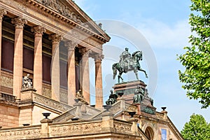 Architecture Building of The Alte Nationalgalerie or Old National Gallery in the Museums Island in Berlin. One of the most