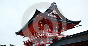 Architecture, building and shinto temple for religion, travel and traditional landmark for spirituality. Buddhism