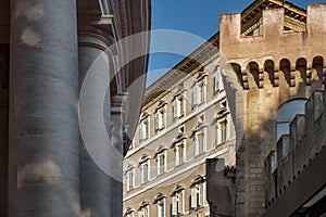 Architecture of the buildings of Rome, Vatican, Italy