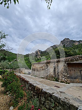 Architecture and buildings in southern France(Saint-Guilhem-le-Désert)