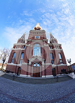 Architecture in the center of lodz. Office and residential buildings